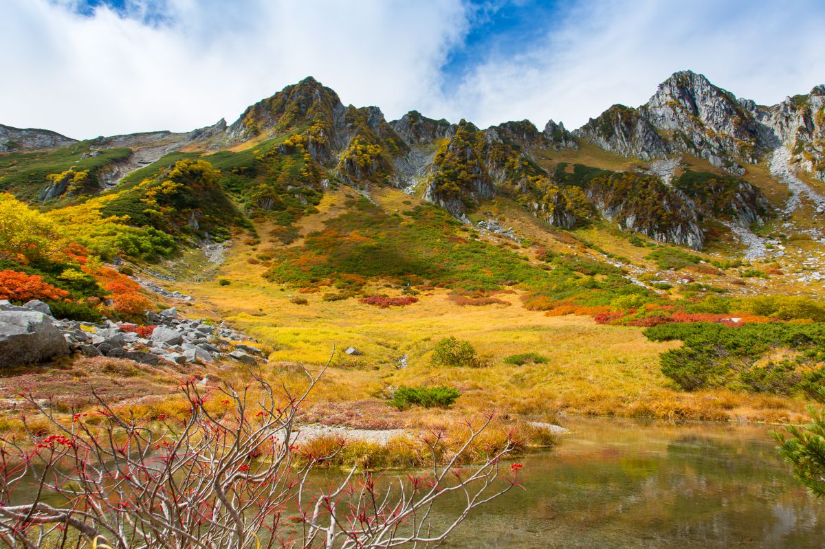 紅葉に染まる千畳敷カール 自然 風景 山 Ganref