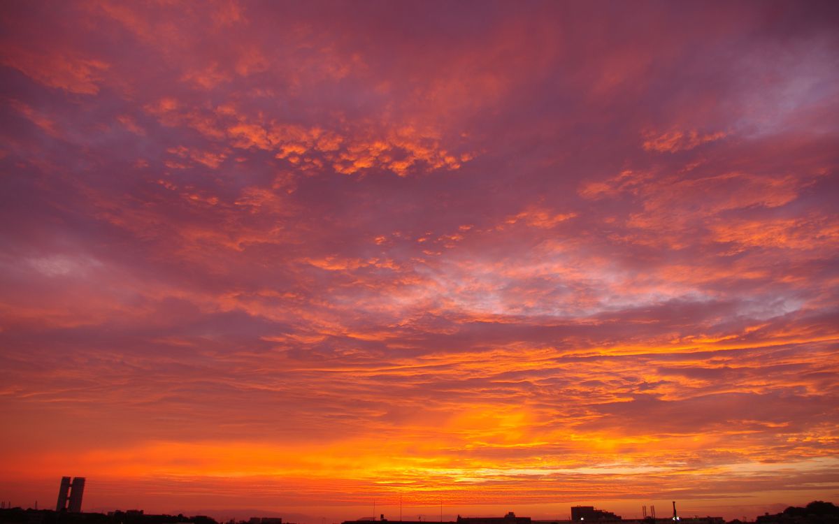 茜色の空 自然 風景 空 雲 Ganref