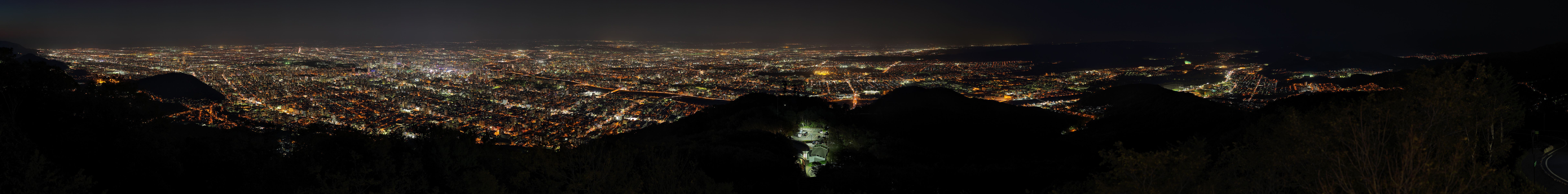 札幌夜景 ギガピクセルパノラマ 街並み 建物 夜景 Ganref