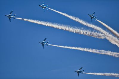 ブルー・インパルス 2枚 ブルーインパルス】演目名「チェンジオーバーターン」2/4 | GANREF