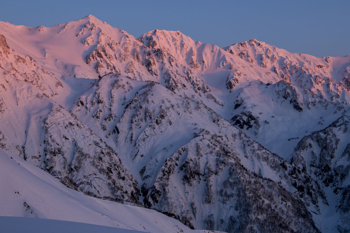 モルゲンロート白馬三山 自然 風景 山 Ganref