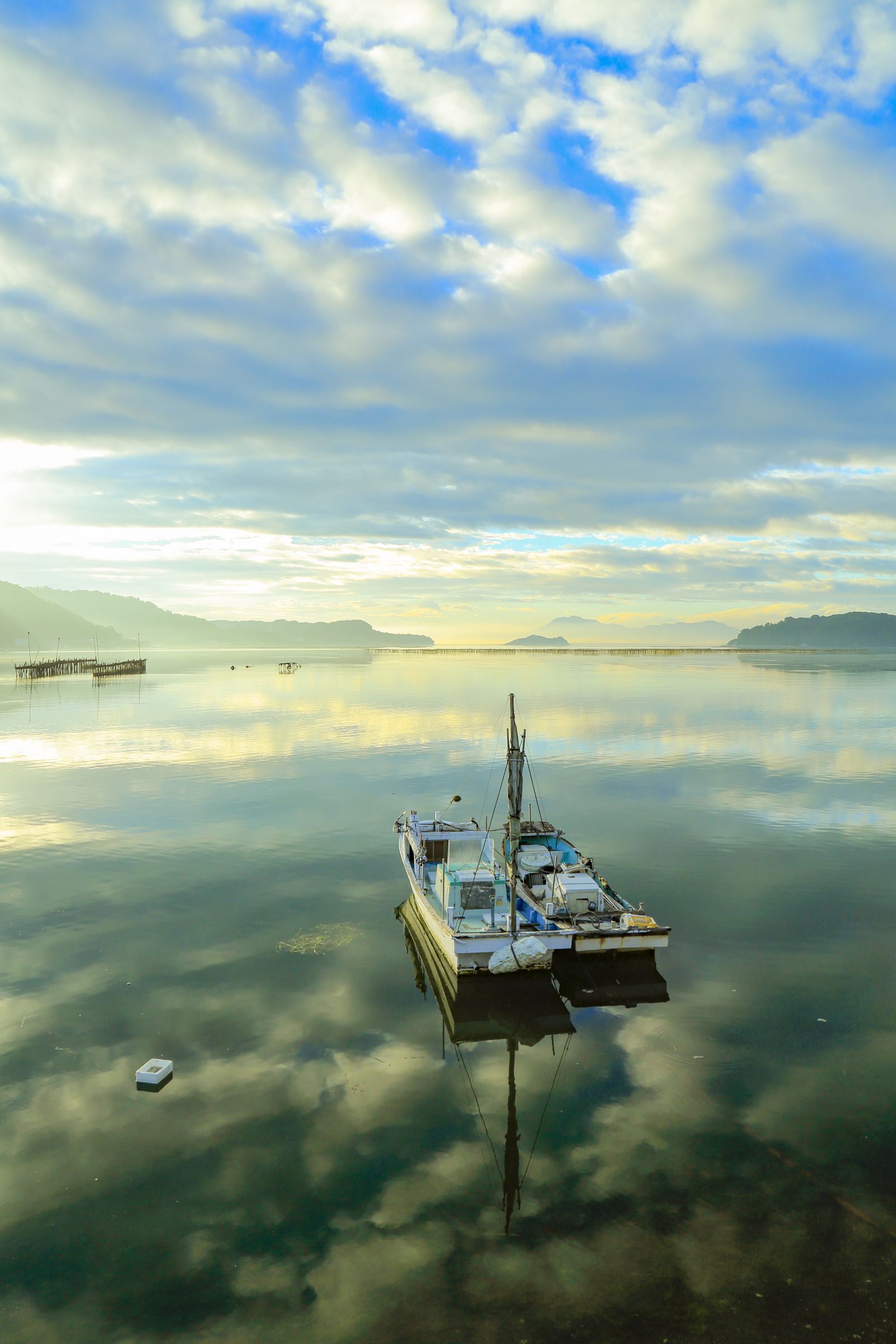 山羽 斌士、「島影朝彩（瀬戸内）」、希少画集・額装画 山羽 斌士、「島影朝彩（瀬戸内）」、希少画集・額装画