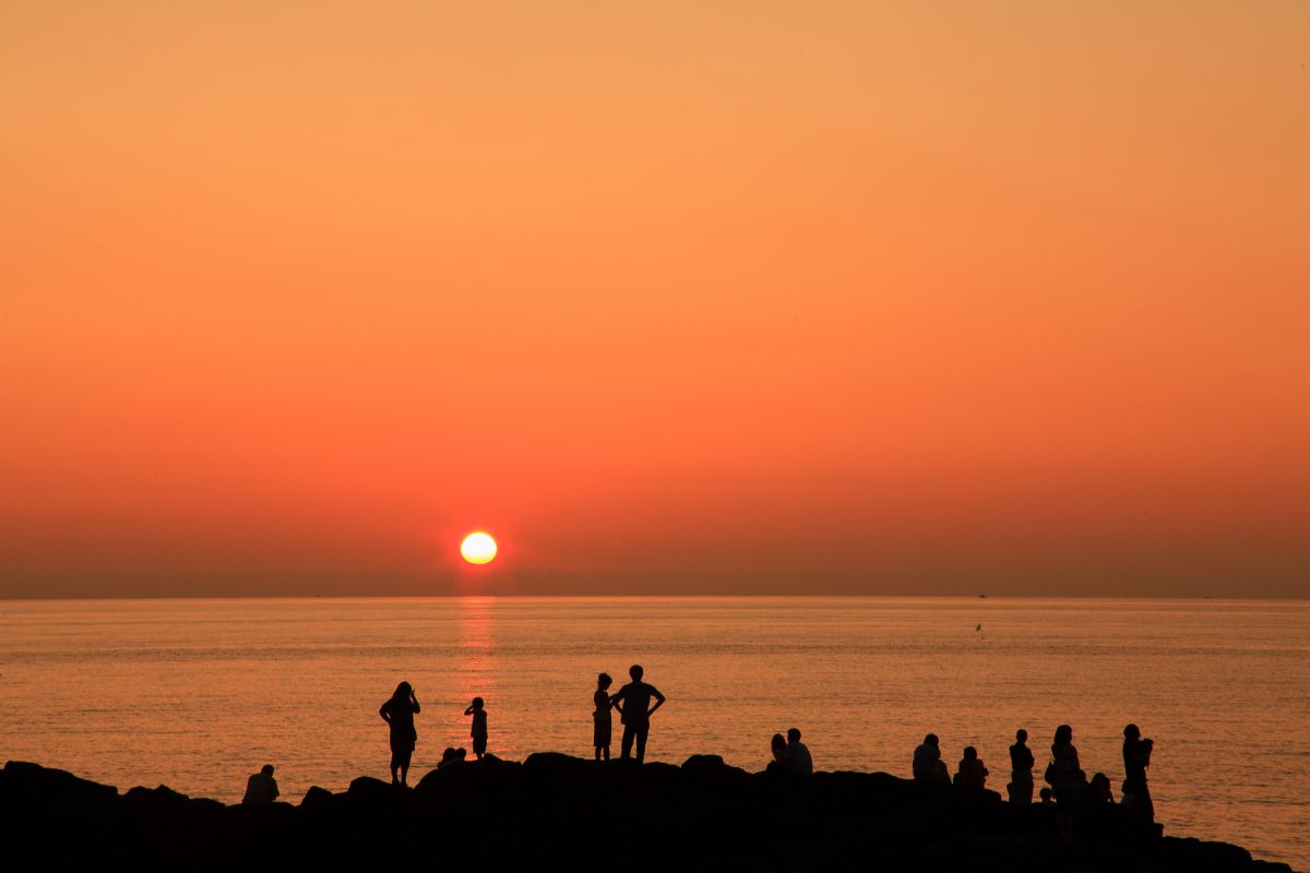 黄金岬の夕陽 自然 風景 海 Ganref