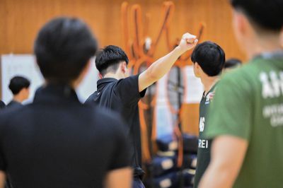 試合前