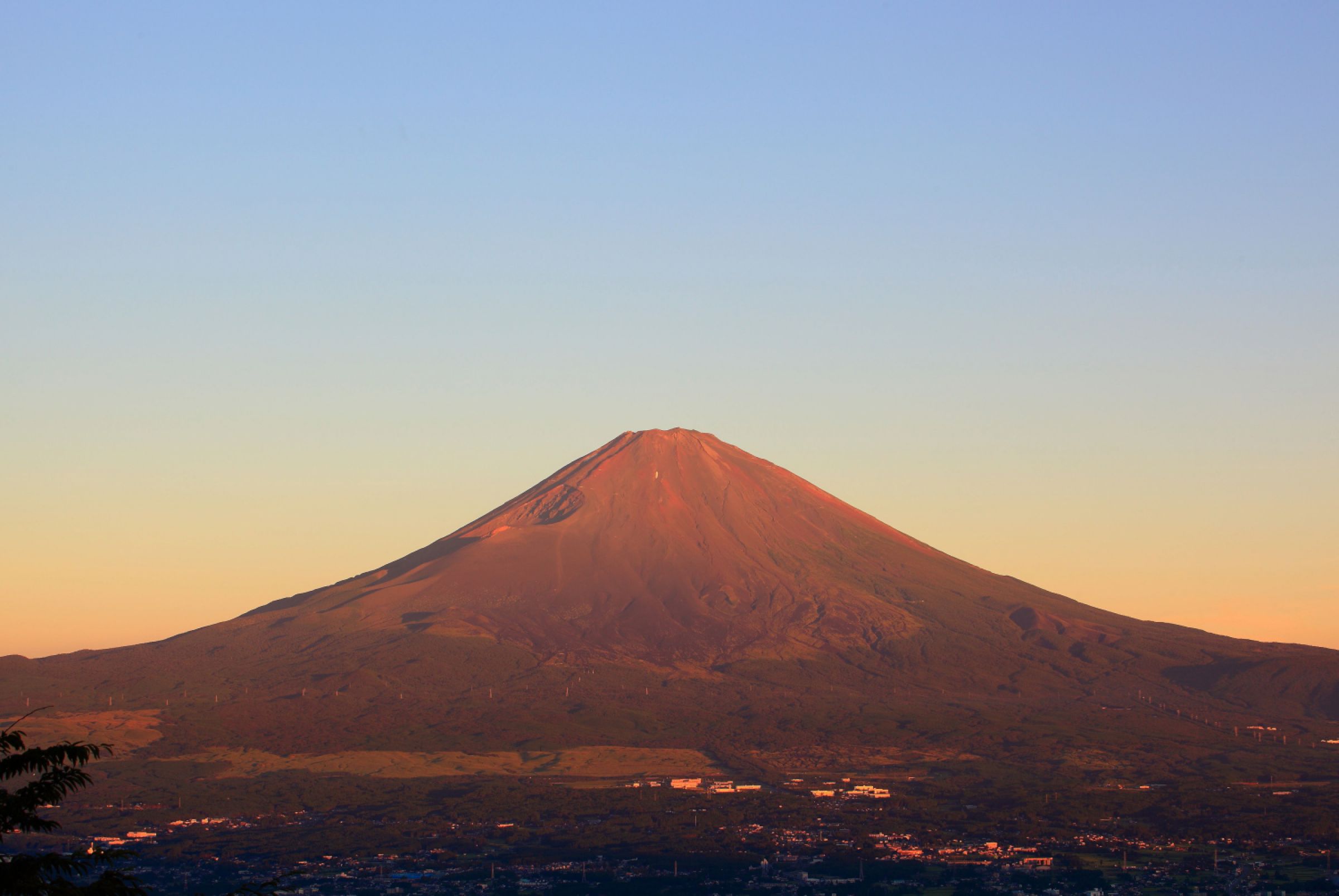 富士夕景　乙女峠より　パステル画 富士山 絵画 風景画 パステル画 石井清 「富士と月」 額付き