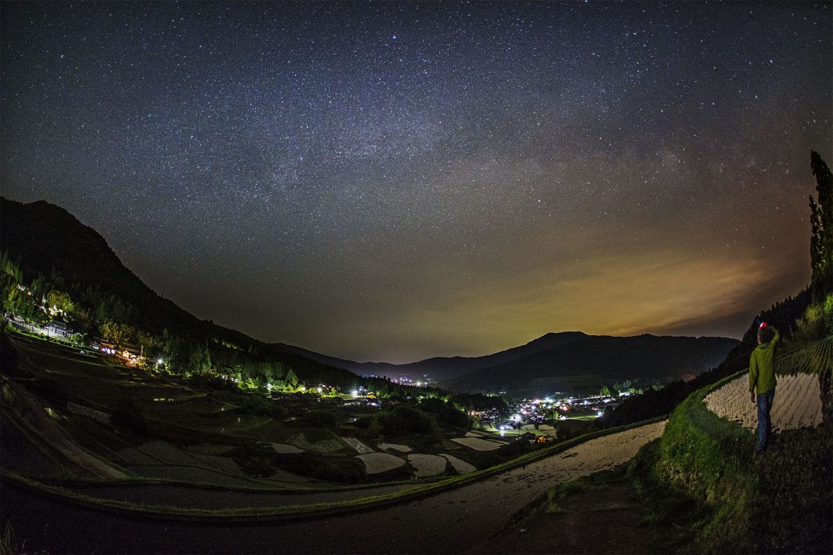 坂折棚田の星空 自然 風景 宇宙 天体 Ganref
