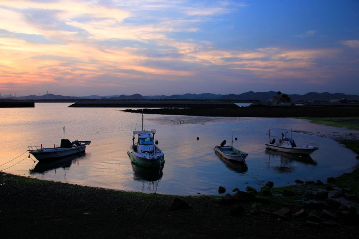 岡山県笠岡市神島の夕空 自然 風景 空 雲 Ganref
