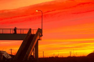 夕暮れの橋 瀬戸大橋の風景～夕暮れの塔頂にて～ | 瀬戸大橋：まるごと体感
