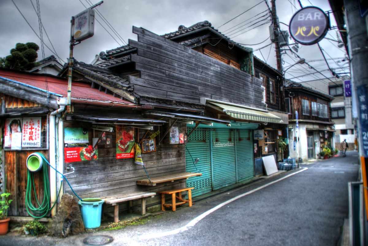 岸和田下町 商店街外れhdr 街並み 建物 街並み Ganref