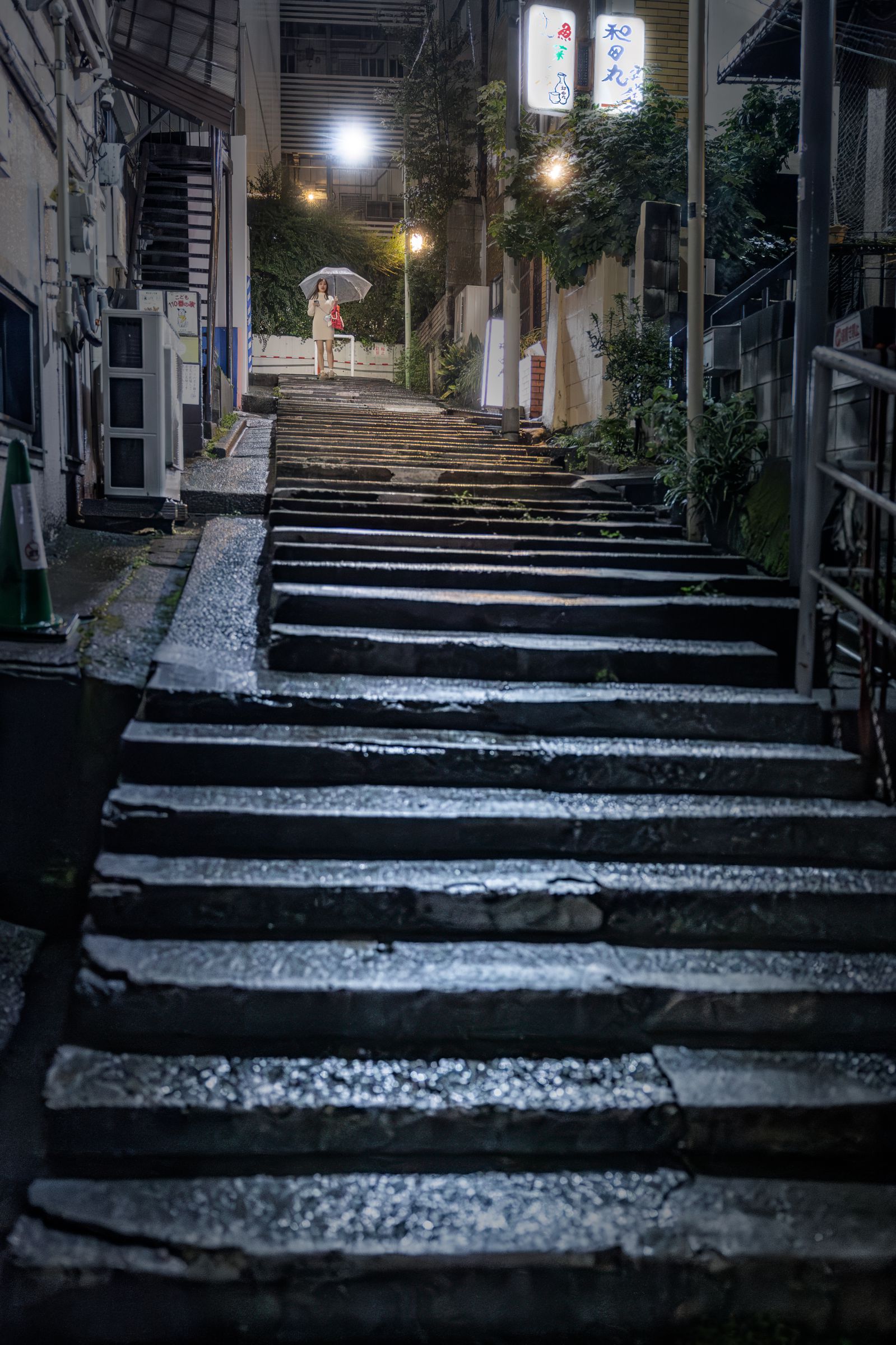 みときち　オープンカーの探偵犬　階段のある風景 芸者階段 | GANREF