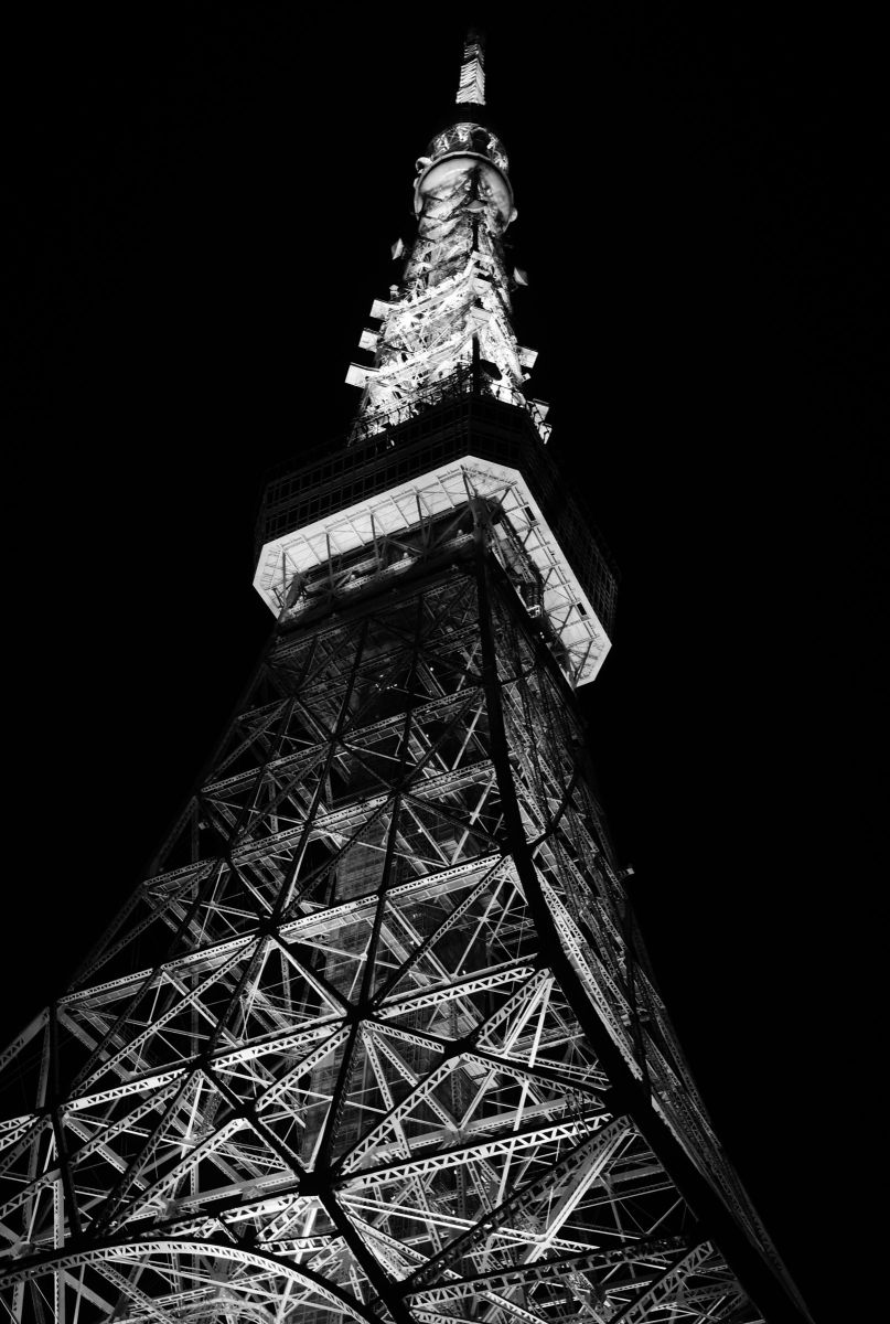 2005年 白黒 モノクロver 東京タワー 東京限定 根付け ストラップ ご