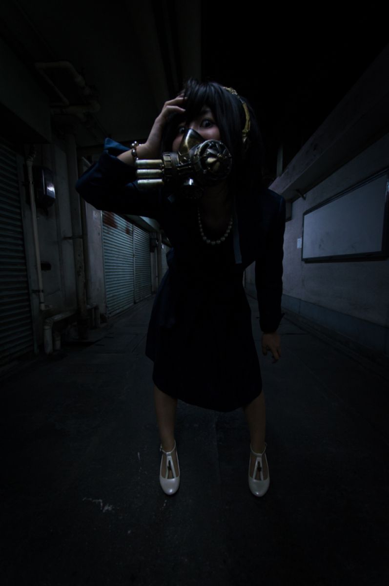 ガスマスクポートレート 人物 女性 Ganref