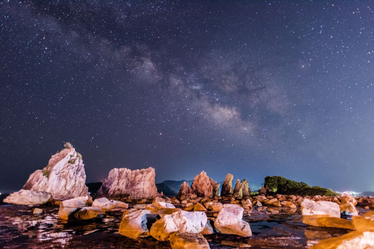 天の川と橋杭岩 自然 風景 宇宙 天体 Ganref