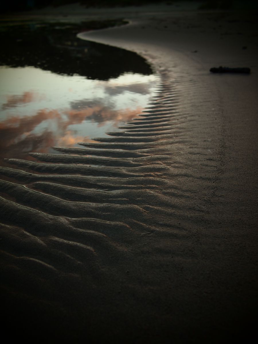 砂浜の水溜まり 自然が作った小さな造形 自然 風景 水辺 Ganref