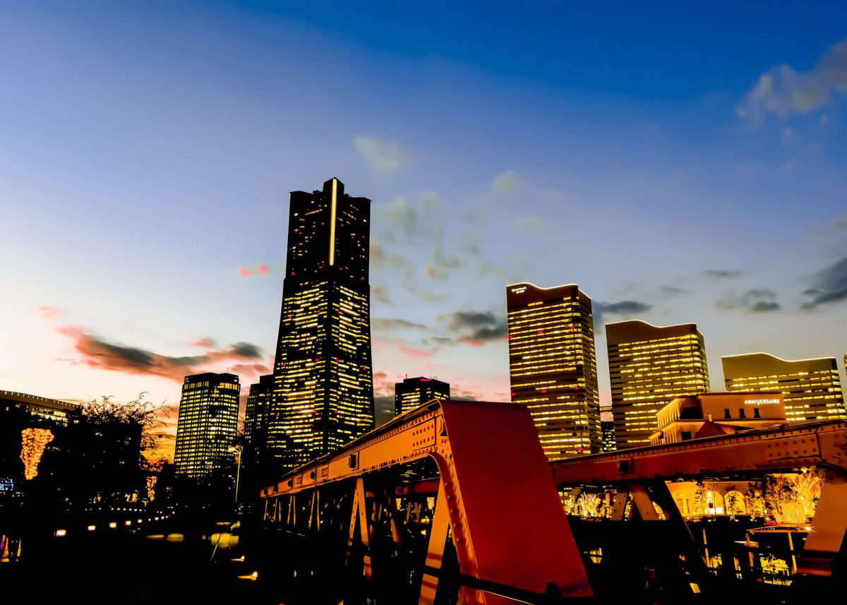 夕方の町 街並み 建物 夜景 Ganref