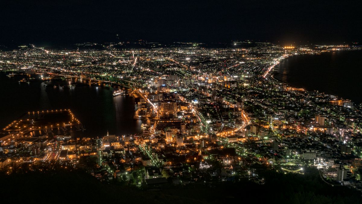 函館夜景 街並み 建物 夜景 Ganref