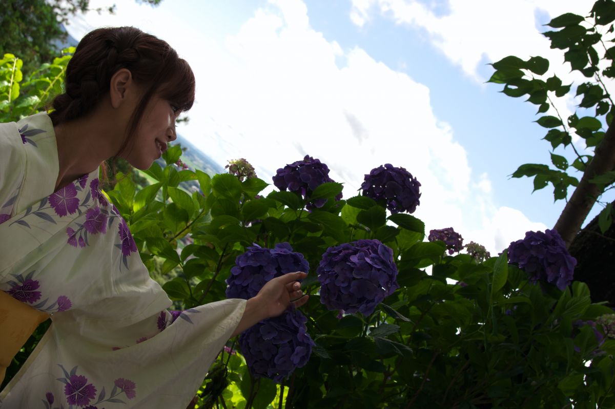 花を愛でる女性 人物 女性 Ganref